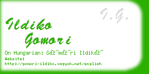ildiko gomori business card